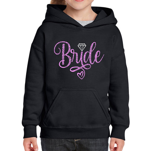 Girl's Word Art Hooded Sweatshirt - Bride