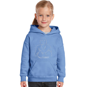 POSITIVE WISHES - Girl's Word Art Hooded Sweatshirt