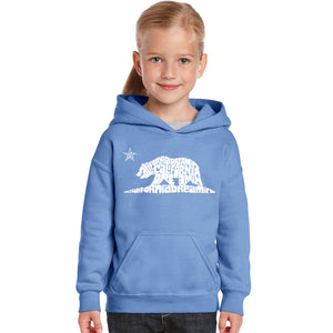 California Dreamin - Girl's Word Art Hooded Sweatshirt