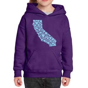 California Hearts  - Girl's Word Art Hooded Sweatshirt