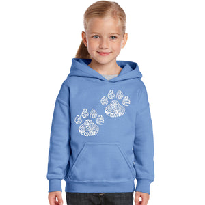 Cat Mom - Girl's Word Art Hooded Sweatshirt