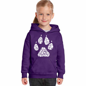 Dog Mom - Girl's Word Art Hooded Sweatshirt