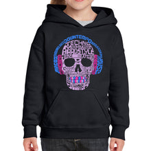 Load image into Gallery viewer, Styles of EDM Music  - Girl&#39;s Word Art Hooded Sweatshirt