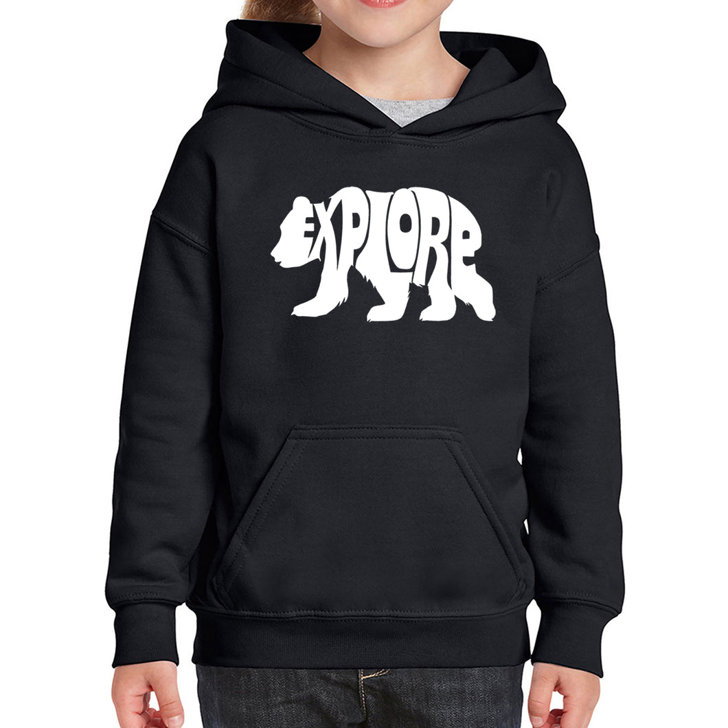 Explore - Girl's Word Art Hooded Sweatshirt