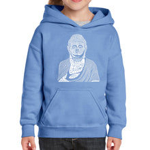 Load image into Gallery viewer, Buddha  - Girl&#39;s Word Art Hooded Sweatshirt