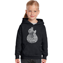 Load image into Gallery viewer, Rock Guitar - Girl&#39;s Word Art Hooded Sweatshirt