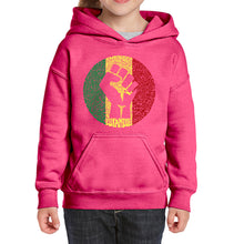 Load image into Gallery viewer, Get Up Stand Up  - Girl&#39;s Word Art Hooded Sweatshirt