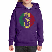 Load image into Gallery viewer, Get Up Stand Up  - Girl&#39;s Word Art Hooded Sweatshirt