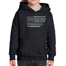 Load image into Gallery viewer, Glory Hallelujah Flag  - Girl&#39;s Word Art Hooded Sweatshirt