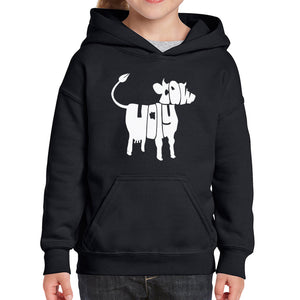 Holy Cow  - Girl's Word Art Hooded Sweatshirt