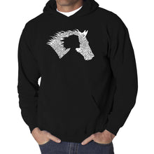 Load image into Gallery viewer, Girl Horse - Men&#39;s Word Art Hooded Sweatshirt