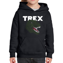 Load image into Gallery viewer, T-Rex Head  - Girl&#39;s Word Art Hooded Sweatshirt