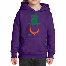 Load image into Gallery viewer, Leprechaun  - Girl&#39;s Word Art Hooded Sweatshirt