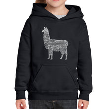 Load image into Gallery viewer, Llama Mama  - Girl&#39;s Word Art Hooded Sweatshirt
