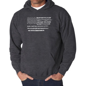 Glory Hallelujah Flag  - Men's Word Art Hooded Sweatshirt
