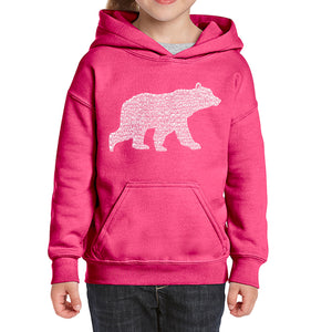Mama Bear  - Girl's Word Art Hooded Sweatshirt