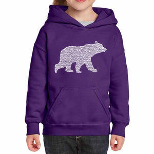 Mama Bear  - Girl's Word Art Hooded Sweatshirt