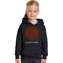Load image into Gallery viewer, Occupy Mars - Girl&#39;s Word Art Hooded Sweatshirt