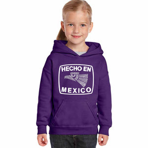 HECHO EN MEXICO - Girl's Word Art Hooded Sweatshirt