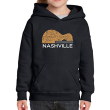 Load image into Gallery viewer, Nashville Guitar - Girl&#39;s Word Art Hooded Sweatshirt