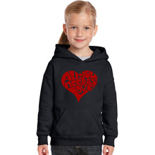 Load image into Gallery viewer, All You Need Is Love - Girl&#39;s Word Art Hooded Sweatshirt