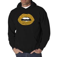 Load image into Gallery viewer, Gold Digger Lips - Men&#39;s Word Art Hooded Sweatshirt