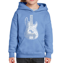 Load image into Gallery viewer, Bass Guitar  - Girl&#39;s Word Art Hooded Sweatshirt
