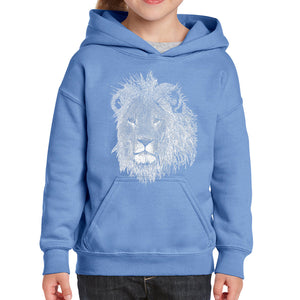 Lion  - Girl's Word Art Hooded Sweatshirt