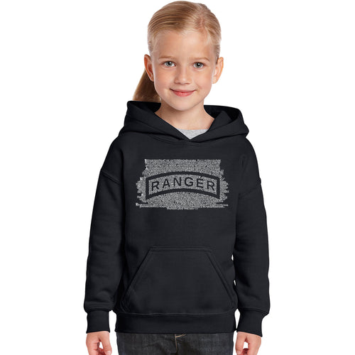 The US Ranger Creed - Girl's Word Art Hooded Sweatshirt