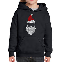 Load image into Gallery viewer, Santa Claus  - Girl&#39;s Word Art Hooded Sweatshirt