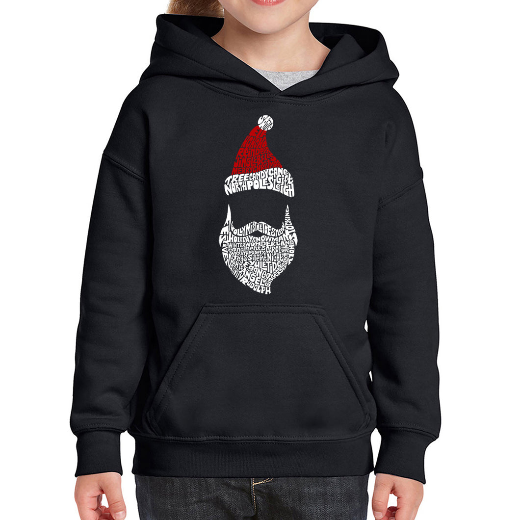 Santa Claus  - Girl's Word Art Hooded Sweatshirt