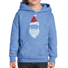 Load image into Gallery viewer, Santa Claus  - Girl&#39;s Word Art Hooded Sweatshirt