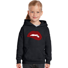 Load image into Gallery viewer, Savage Lips - Girl&#39;s Word Art Hooded Sweatshirt