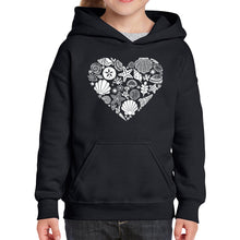 Load image into Gallery viewer, Sea Shells - Girl&#39;s Word Art Hooded Sweatshirt