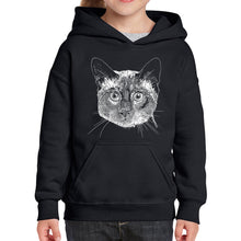 Load image into Gallery viewer, Siamese Cat  - Girl&#39;s Word Art Hooded Sweatshirt