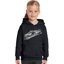 Load image into Gallery viewer, Ski - Girl&#39;s Word Art Hooded Sweatshirt