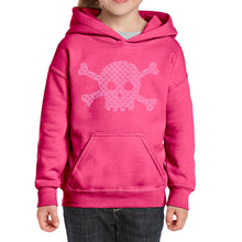 Load image into Gallery viewer, XOXO Skull  - Girl&#39;s Word Art Hooded Sweatshirt