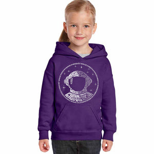 I Need My Space Astronaut - Girl's Word Art Hooded Sweatshirt