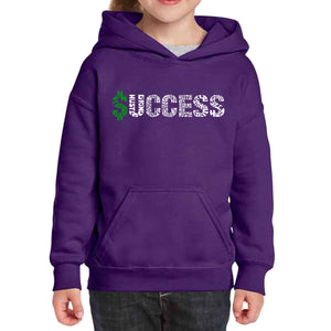 Success  - Girl's Word Art Hooded Sweatshirt