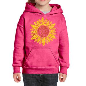 Sunflower  - Girl's Word Art Hooded Sweatshirt