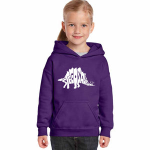STEGOSAURUS - Girl's Word Art Hooded Sweatshirt