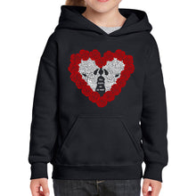 Load image into Gallery viewer, Girl&#39;s Word Art Hooded Sweatshirt - Til Death Do Us Part