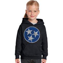 Load image into Gallery viewer, Tennessee Tristar - Girl&#39;s Word Art Hooded Sweatshirt