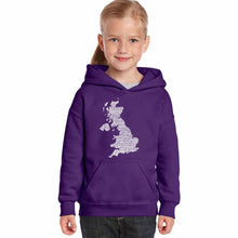Load image into Gallery viewer, GOD SAVE THE QUEEN - Girl&#39;s Word Art Hooded Sweatshirt
