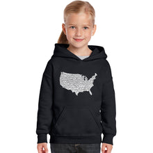 Load image into Gallery viewer, THE STAR SPANGLED BANNER - Girl&#39;s Word Art Hooded Sweatshirt