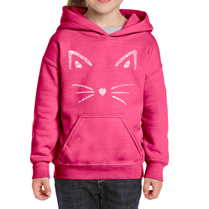 Whiskers  - Girl's Word Art Hooded Sweatshirt