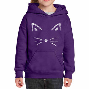 Whiskers  - Girl's Word Art Hooded Sweatshirt