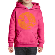 Load image into Gallery viewer, Spooky Witch  - Girl&#39;s Word Art Hooded Sweatshirt