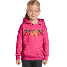 Load image into Gallery viewer, Zion One Love - Girl&#39;s Word Art Hooded Sweatshirt