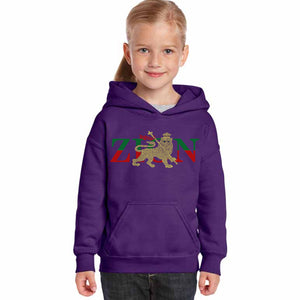 Zion One Love - Girl's Word Art Hooded Sweatshirt